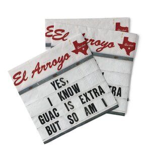 El Arroyo Paper Napkins (40) Yes, I Know Guac Is Extra But So Am I   Novelty New